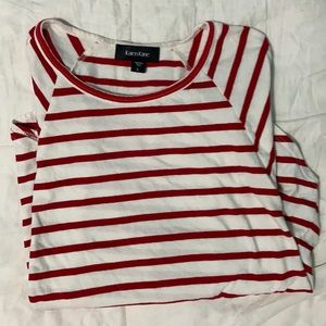 New Karen Kane Striped 3/4th sleeve tee